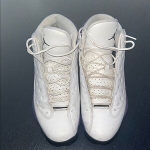 Jordan White and Purple Sneakers